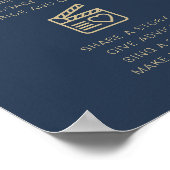 Poster SIGNE BORD vidéo Mariage de la marine et de l'or C (Coin)