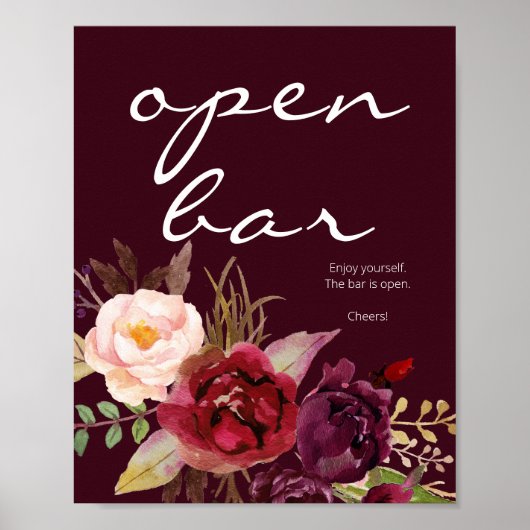 Poster SIGNE BURMANDE MARsalA Floral Open Bar (Devant)