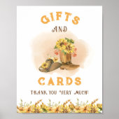 Poster SIGNE-cadeau de Baby shower de rodéo rustique occi (Devant)