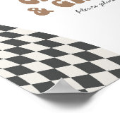 Poster SIGNE Cadeaux À damiers rétro du Cool Rad Dude Boy (Coin)