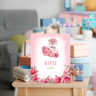 Poster SIGNE Cadeaux Baby shower rose Flamant rose Baller