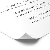 Poster SIGNE Calligraphie rustique Mariage Cupcake Flaver (Coin)