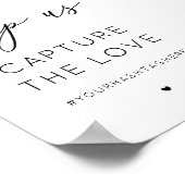 Poster Signe capturez l'amour. Calligraphie noir et blanc (Coin)