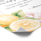 Poster Signe Chinoiserie Lemon Tea Floral Toile Faveurs (Coin)