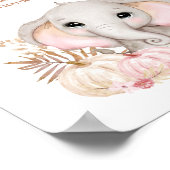 Poster Signe chou Baby shower éléphant chevalier (Coin)