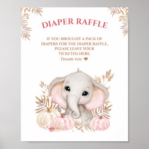 Poster Signe chou Baby shower éléphant chevalier