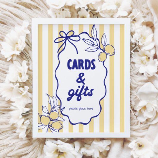 Poster SIGNE CIAO BABY Lemon Cartes et cadeaux méditerran