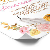 Poster Signe Citrouille Automne Fille Anniversaire Fête H (Coin)