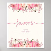 Poster SIGNE citrouille Baby shower Faveurs (Devant)