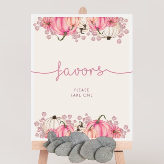 Poster SIGNE citrouille Baby shower Faveurs