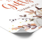 Poster Signe Citrouille de douche pour livres et cadeaux  (Coin)