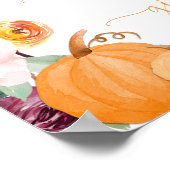 Poster Signe citrouille de livres et cadeaux floraux d'au (Coin)