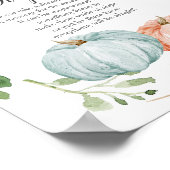 Poster Signe Citrouille de verdure Sexe Révéler Diapeurs  (Coin)