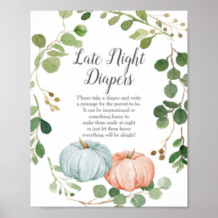 Poster Signe Citrouille de verdure Sexe Révéler Diapeurs