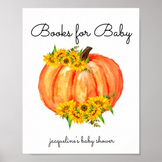 Poster Signe citrouille pour bébé (Devant)