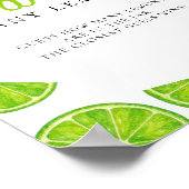 Poster Signe Combien de Citrons Fête de Fiançailles Main (Coin)