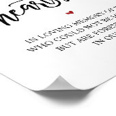 Poster Signe commémoratif Rustique pour toujours dans nos (Coin)