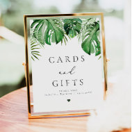 Poster SIGNE CORA Tropical Beach Palm Leaf Carte et cadea