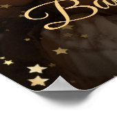 Poster Signe d'accueil de baby shower Gold stars (Coin)