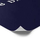 Poster signe d'accueil de la douche nuptiale florale mari (Coin)