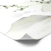 Poster Signe d'accueil en or feuille Eucalyptus vert (Coin)