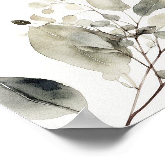 Poster signe d'accueil mariage vert moderne et élégant (Coin)