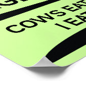 Poster SIGNE D'AFFICHE Végétarienne Funny (Coin)