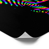 Poster Signe d'affiche Zebra Rainbow Silhouette (Coin)