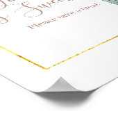 Poster Signe d'amour Boho Cactus Rose Aquarelle est doux (Coin)