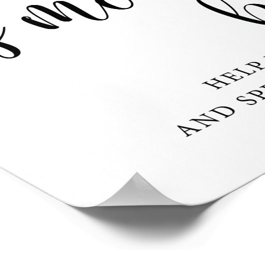 Poster Signe d'amour du Mariage rustique S'mores Bar (Coin)