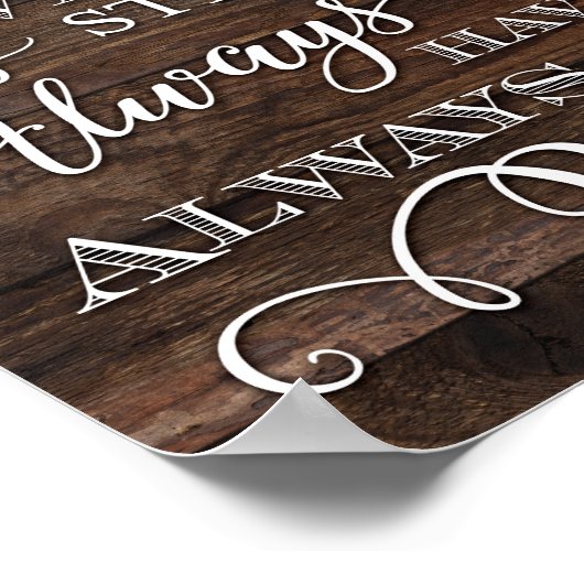 Poster SIGNE D'AMOUR Rustique CHIC (Coin)