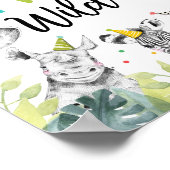 Poster SIGNE D'ANNIVERSAIRE DE DEUXIÈME ANNIVERSAIRE Sauv (Coin)