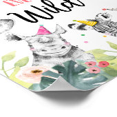 Poster SIGNE D'ANNIVERSAIRE DE FÊTE DE QUATRE ÊTES Sauvag (Coin)