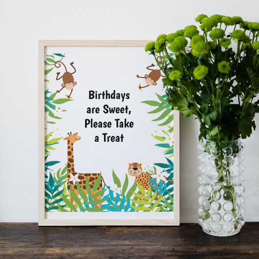 Poster SIGNE D'ANNIVERSAIRE DE LA Jungle Safari