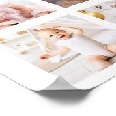 Poster Signe d'anniversaire de la photo de l'arc-en-ciel (Coin)