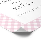 Poster SIGNE DE Baby shower À Bow Plaid Moderne Simple (Coin)