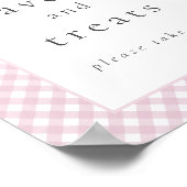 Poster SIGNE DE Baby shower À Bow Plaid Moderne Simple (Coin)