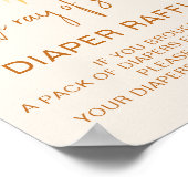 Poster Signe de Baby shower à thème solaire à feuilleton (Coin)