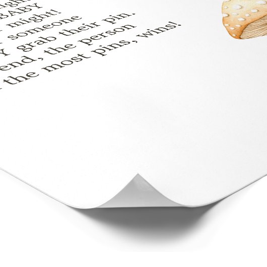 Poster SIGNE DE Baby shower Boho Woodland Animaux (Coin)