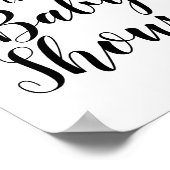 Poster SIGNE DE Baby shower D'ACCUEIL Calligraphie Noire (Coin)