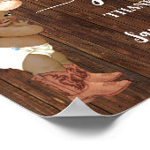 Poster SIGNE DE Baby shower DE Cowboy DE Western Little A (Coin)