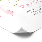 Poster Signe de Baby shower de fille de  de la ceinture r (Coin)