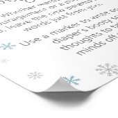 Poster SIGNE DE Baby shower DE FLEUVE D'Hiver (Coin)