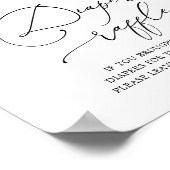 Poster Signe de Baby shower de jardin floue (Coin)