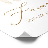 Poster Signe de Baby shower de Noël d'hiver (Coin)