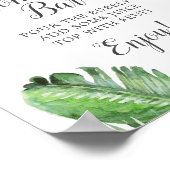 Poster Signe de Baby shower de palme tropicale sauvage Ma (Coin)