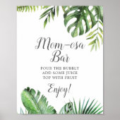 Poster Signe de Baby shower de palme tropicale sauvage Ma (Devant)