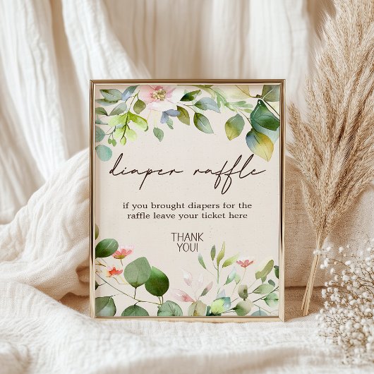 Poster SIGNE DE Baby shower Déchets de bois Animaux