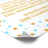 Poster Signe de Baby shower du ventre de maman Confetti (Coin)