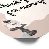 Poster SIGNE DE Baby shower gothique Petit Boo (Coin)